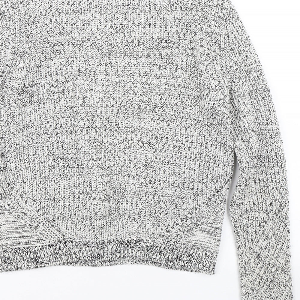 H&M Womens Grey  Knit Pullover Jumper Size M