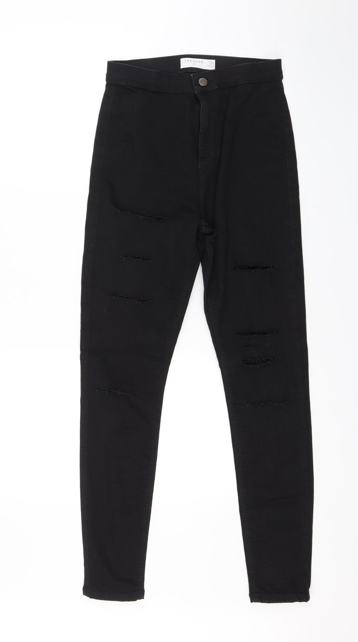 Topshop Womens Black Denim Skinny Jeans Size 26 in L28 in