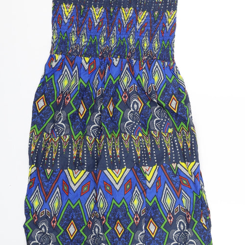 Atmosphere Womens Multicoloured Argyle/Diamond  Fit & Flare  Size 10  - elastic chest