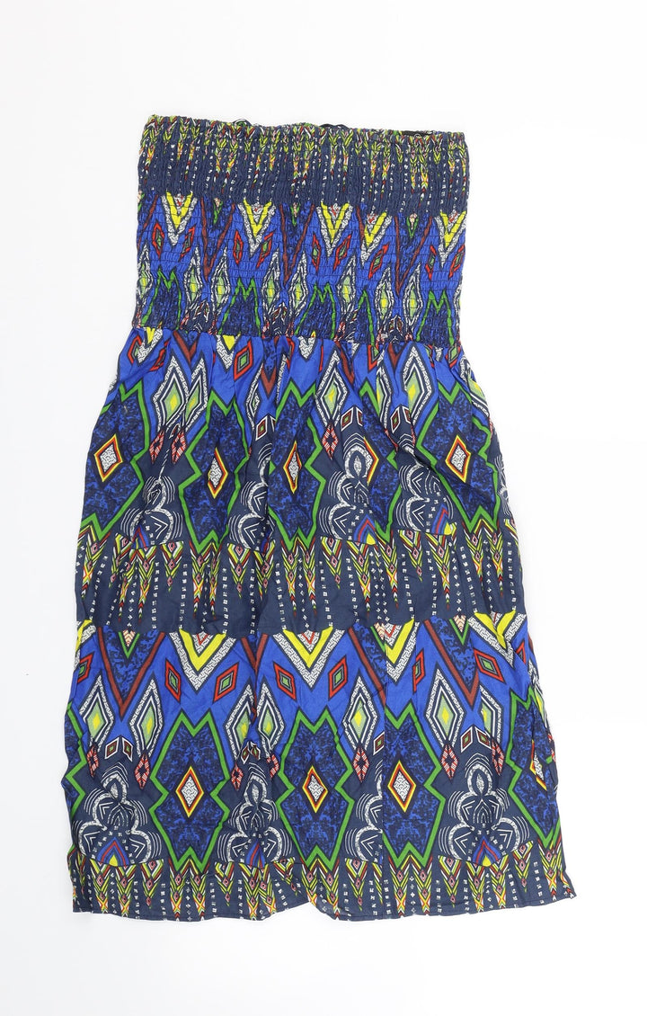 Atmosphere Womens Multicoloured Argyle/Diamond  Fit & Flare  Size 10  - elastic chest