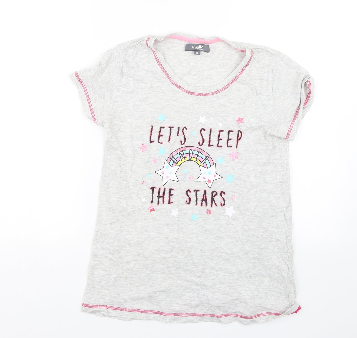 Studio Sleepover Girls Grey   Top Pyjama Top Size S