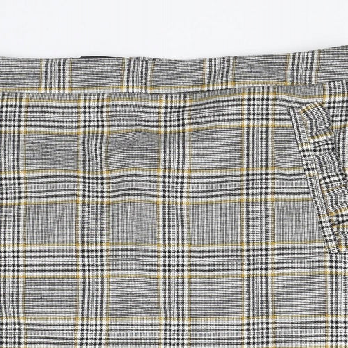 F&F Womens Grey Check  Bandage Skirt Size 10