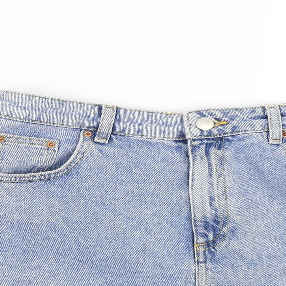 Denim co Womens Blue  Denim Mom Shorts Size 12