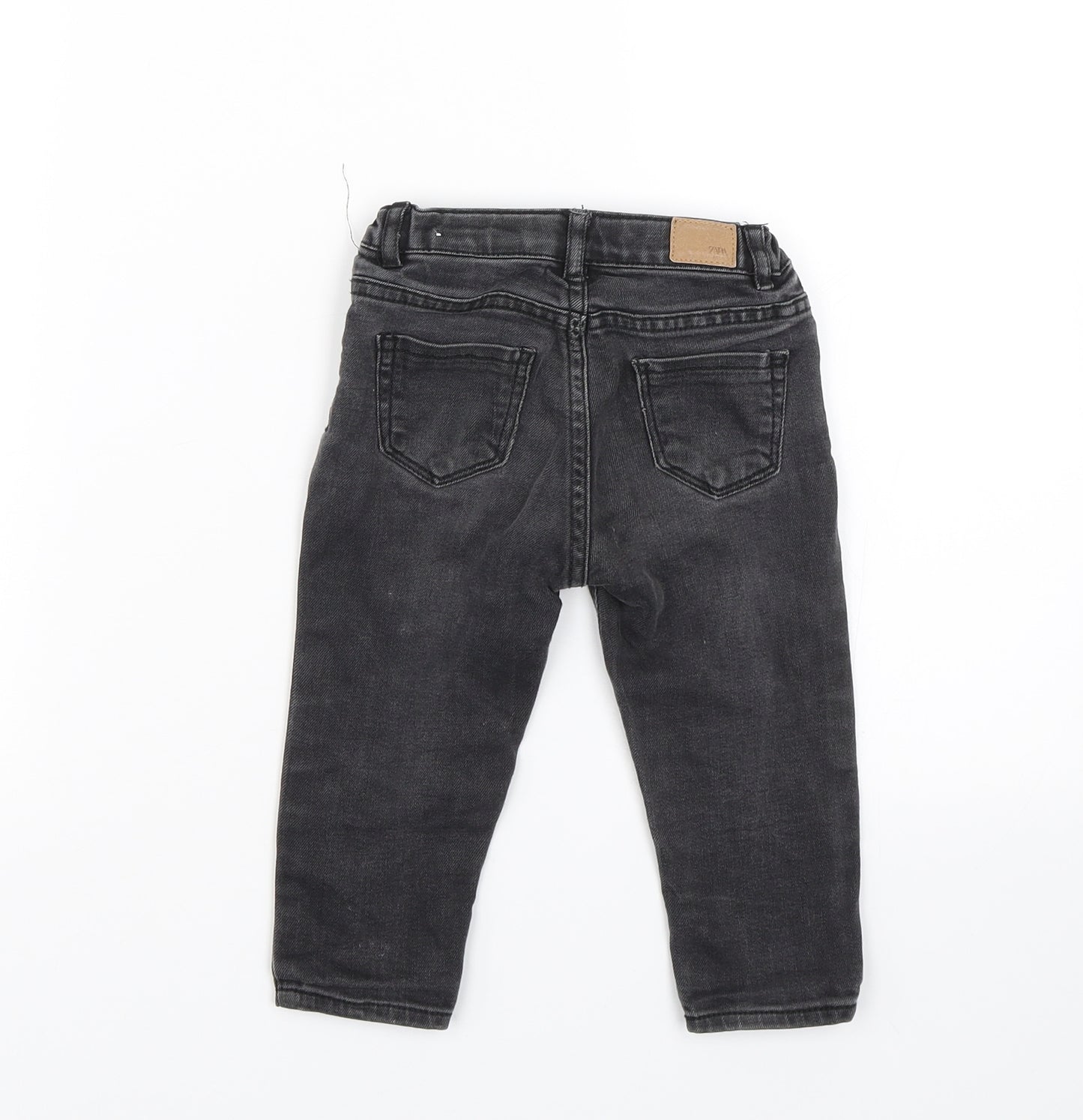 Zara Baby Black  Denim Capri Jeans Size 12-18 Months