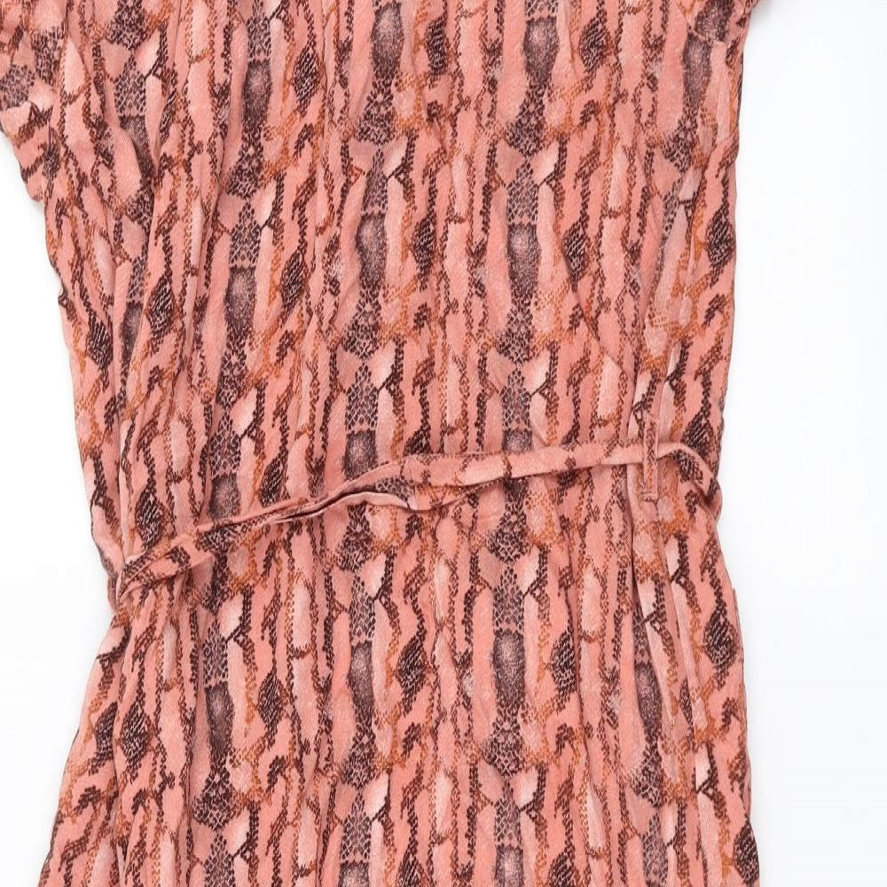 NEXT Womens Pink Animal Print  Shirt Dress  Size 10