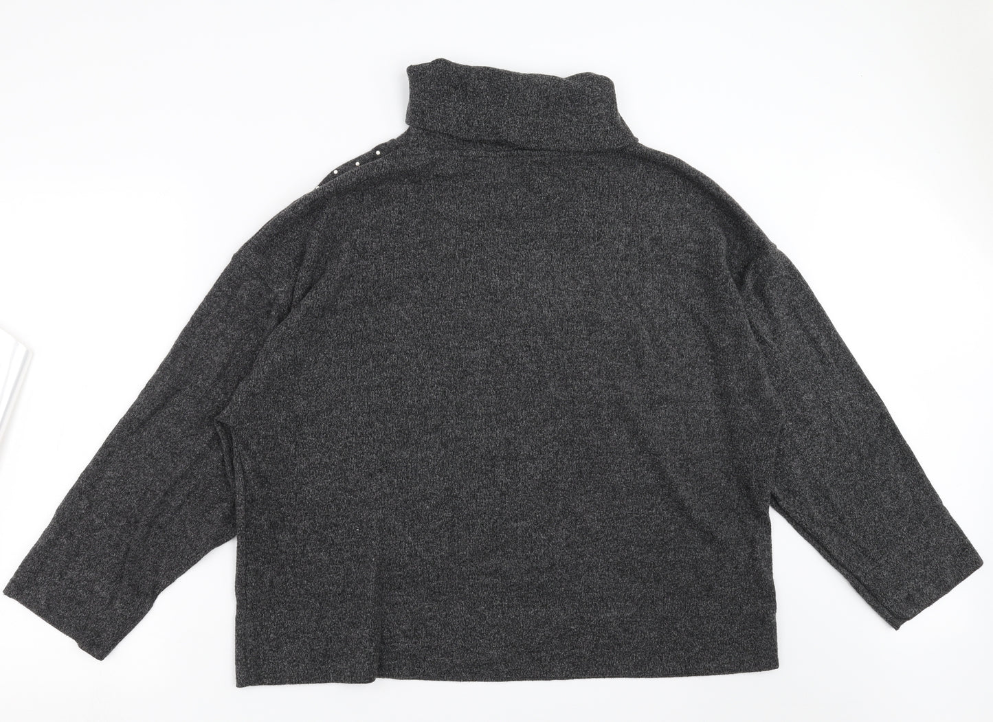 TU Womens Grey  Knit Pullover Jumper Size 20  - Snowflake Print