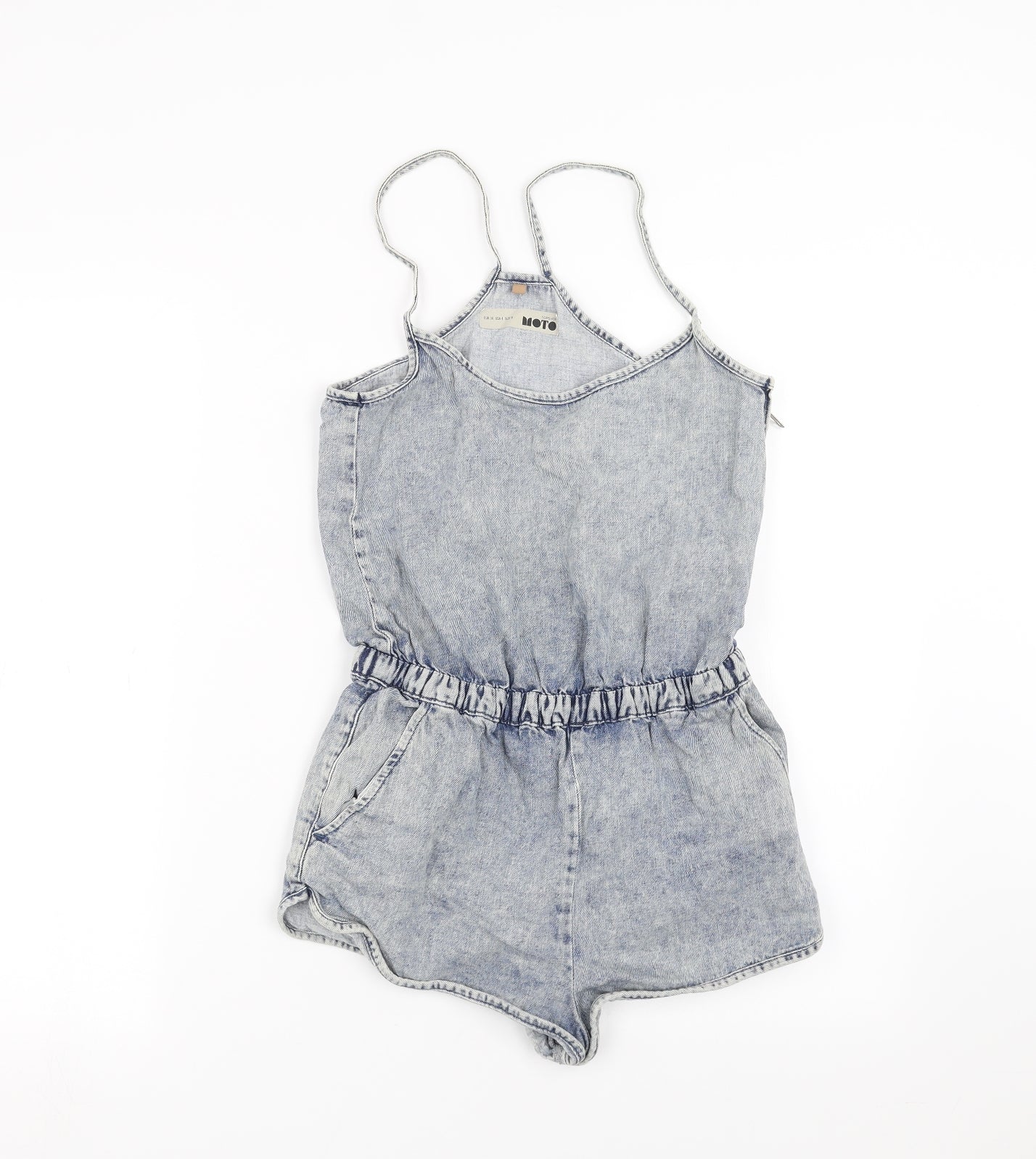 Topshop Girls Blue  Denim Playsuit One-Piece Size 8 Years