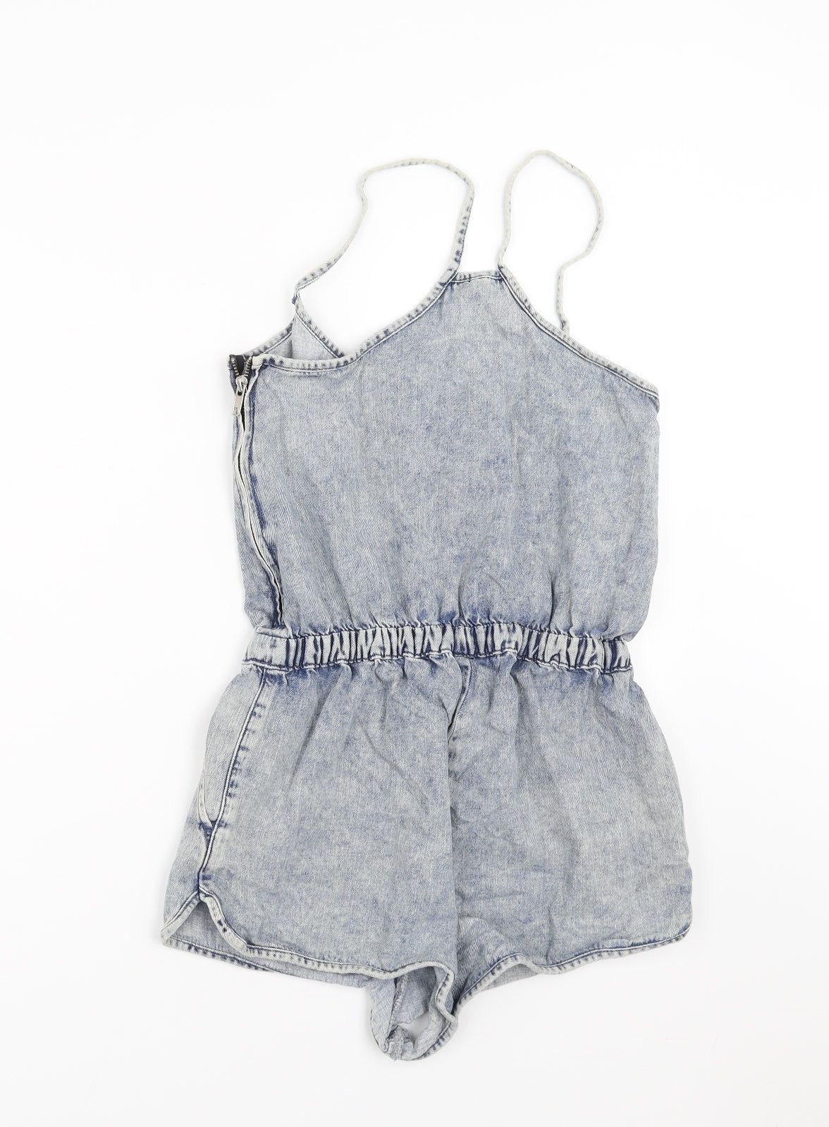 Topshop Girls Blue  Denim Playsuit One-Piece Size 8 Years