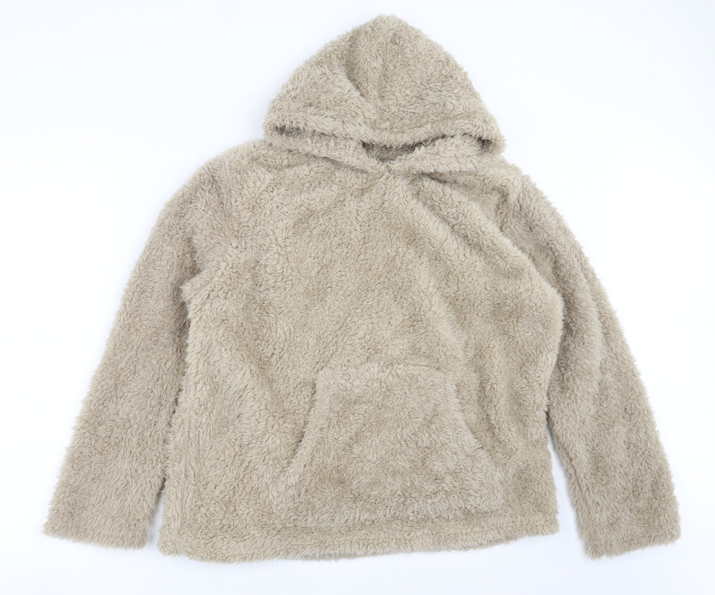 Dunelm Womens Beige Solid  Top Pyjama Top Size M  - loungewear hoodie