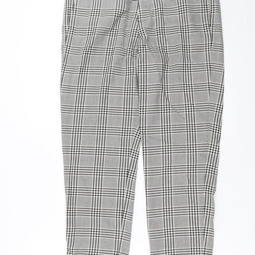 Preworn Womens Black Check  Trousers  Size 34 in L29 in