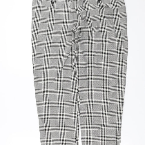 Preworn Womens Black Check  Trousers  Size 34 in L29 in