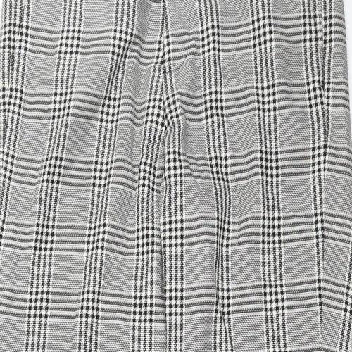 Preworn Womens Black Check  Trousers  Size 34 in L29 in