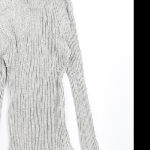 Zara Girls Grey   Pullover Jumper Size 9-10 Years