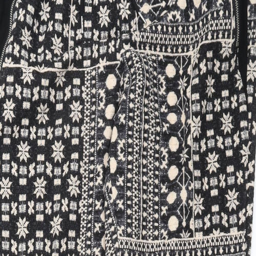 H&M Womens Black Geometric  Jogger Trousers Size S L29 in