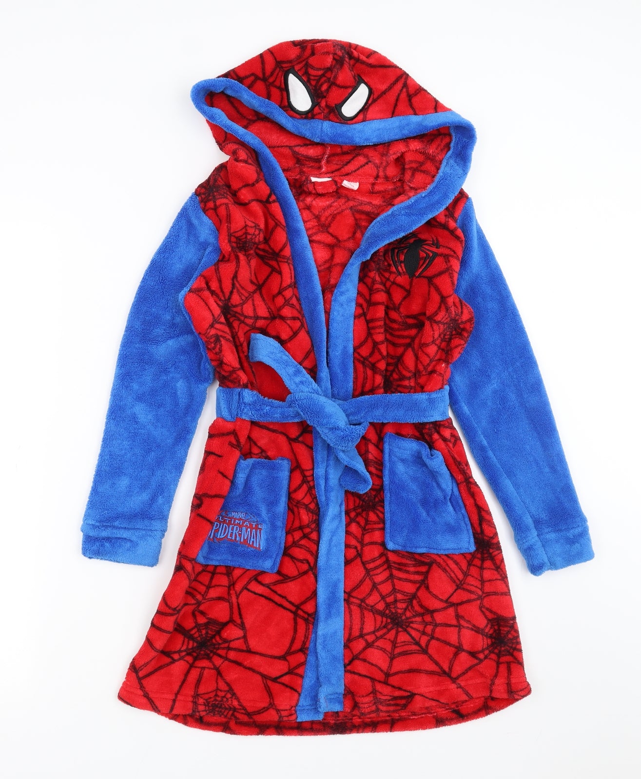 Primark Boys Red Solid   Robe Size 7-8 Years  - spiderman