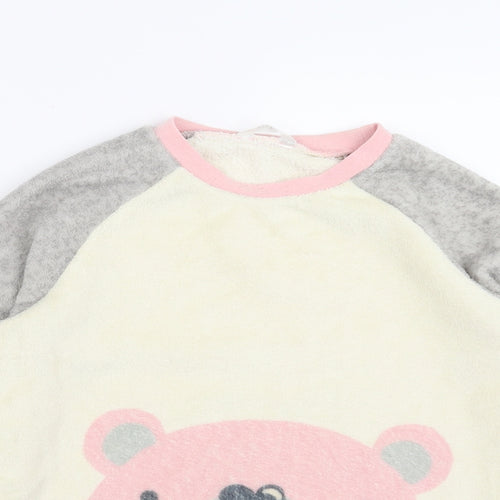 M&Co Girls Ivory   Top Pyjama Top Size 11-12 Years  - bear