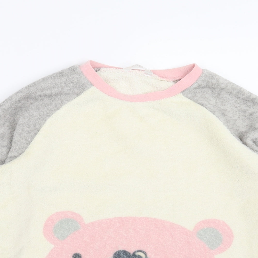 M&Co Girls Ivory   Top Pyjama Top Size 11-12 Years  - bear