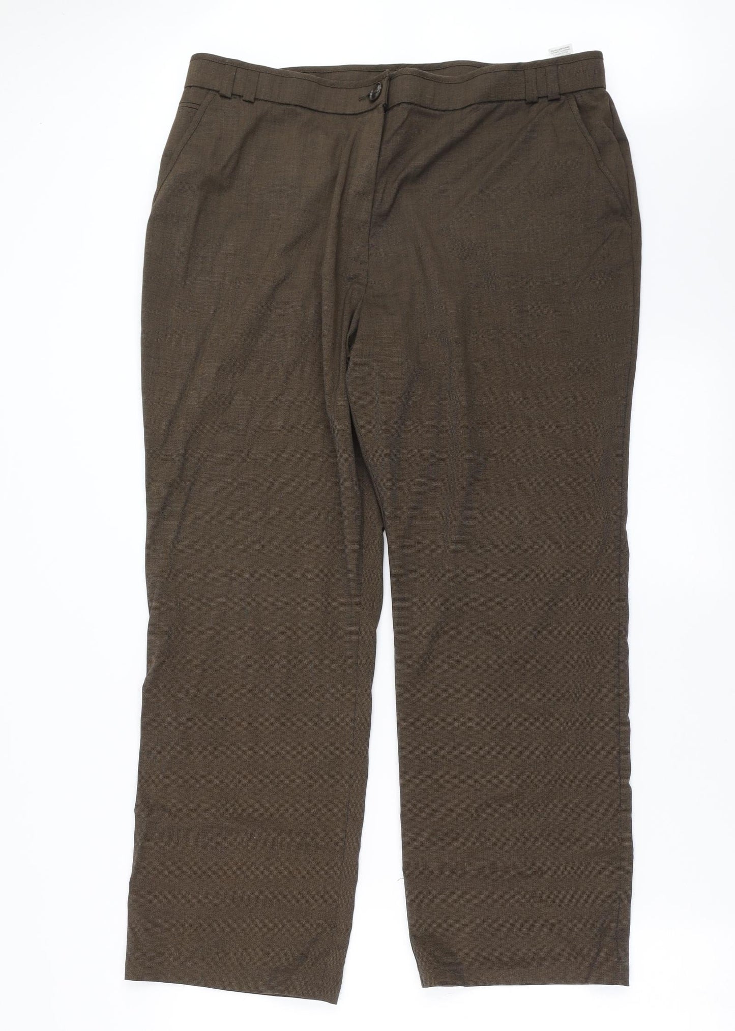 Marks and Spencer Womens Brown   Trousers  Size 18 L27 in