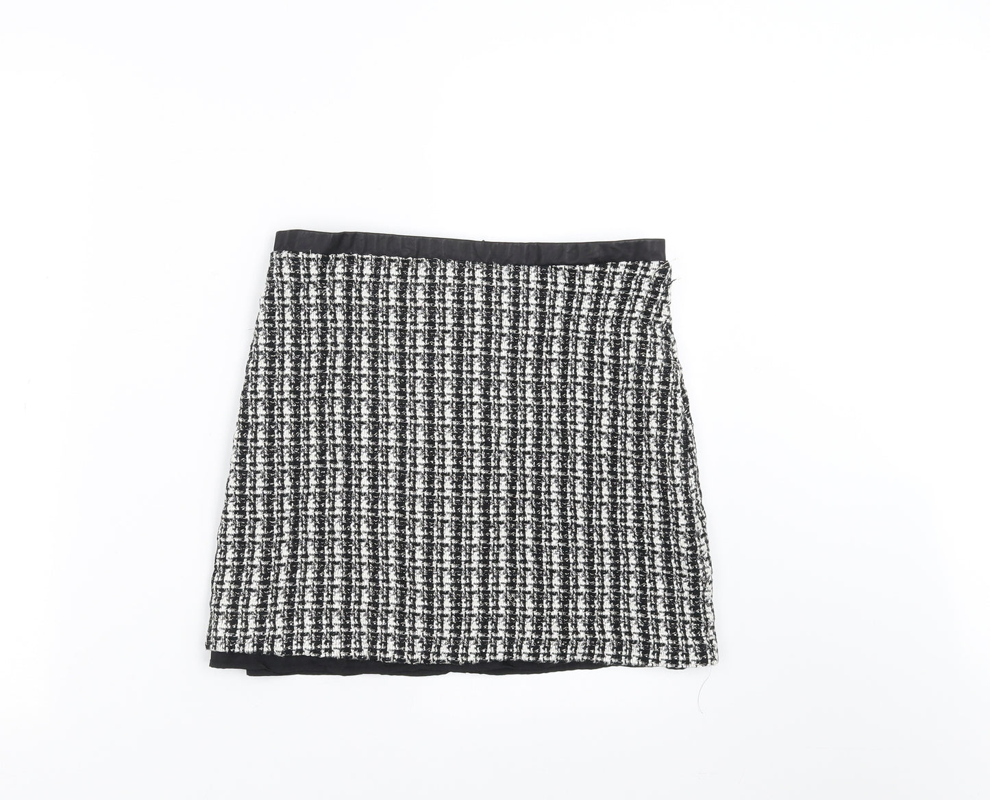 Oasis Womens Black Striped  A-Line Skirt Size 10
