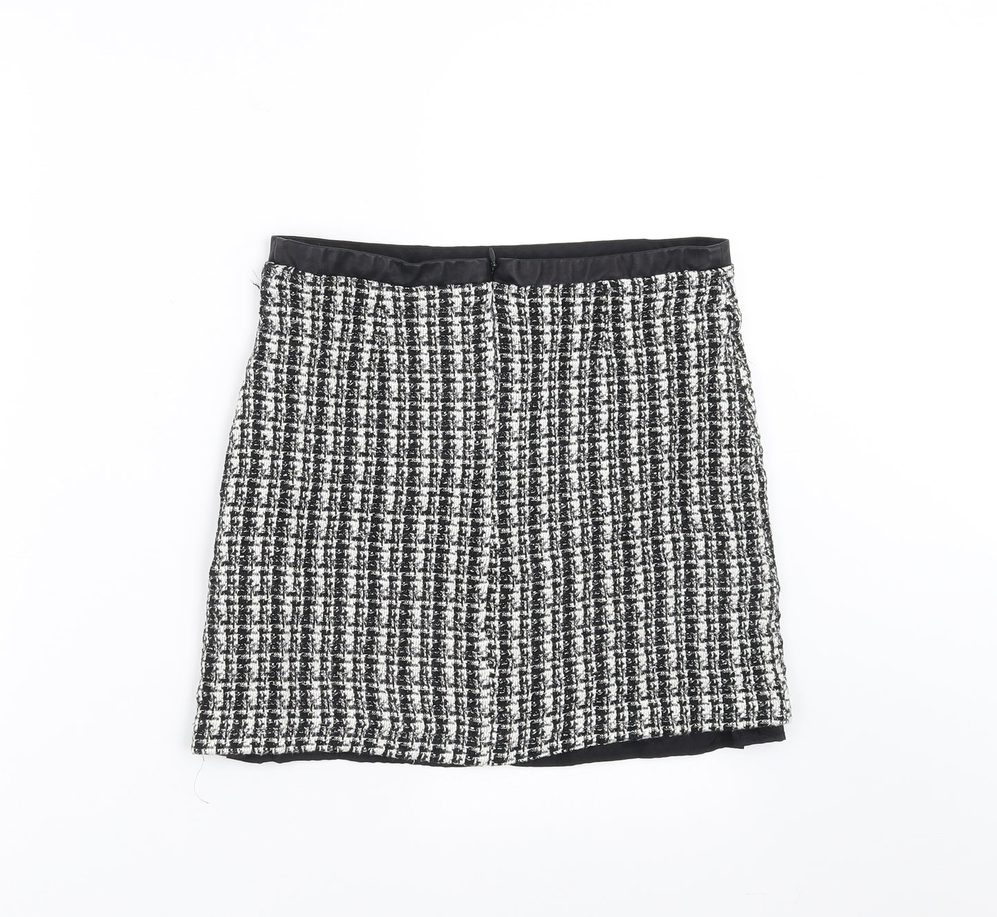Oasis Womens Black Striped  A-Line Skirt Size 10