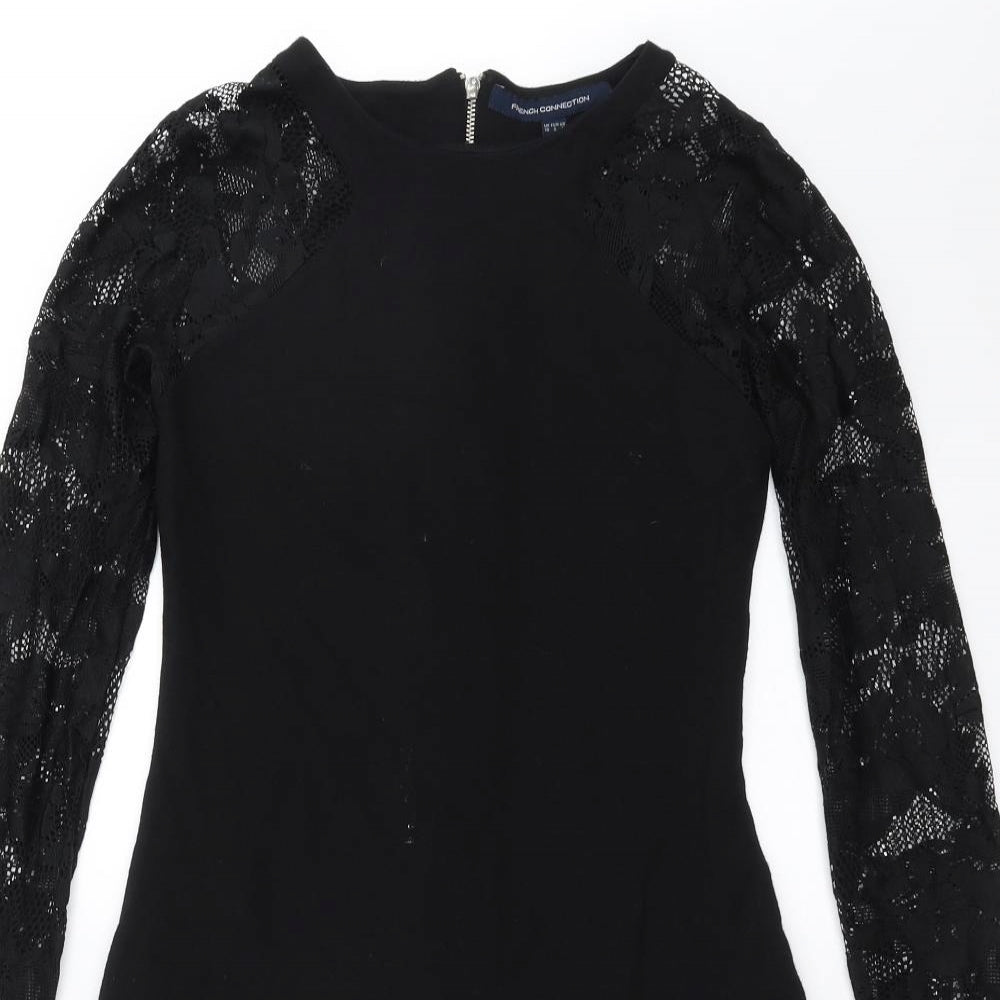 French Connection Womens Black   Bodycon  Size 10  - Lace sleeves