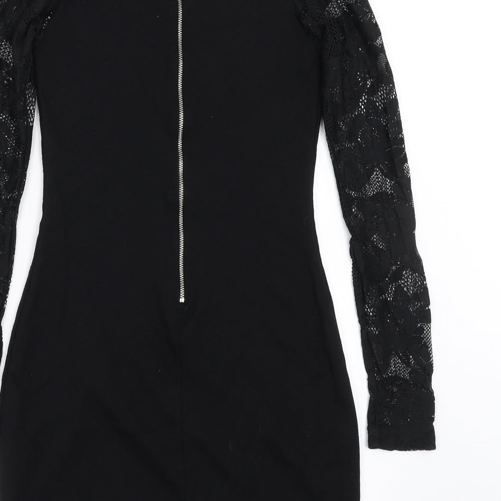 French Connection Womens Black   Bodycon  Size 10  - Lace sleeves