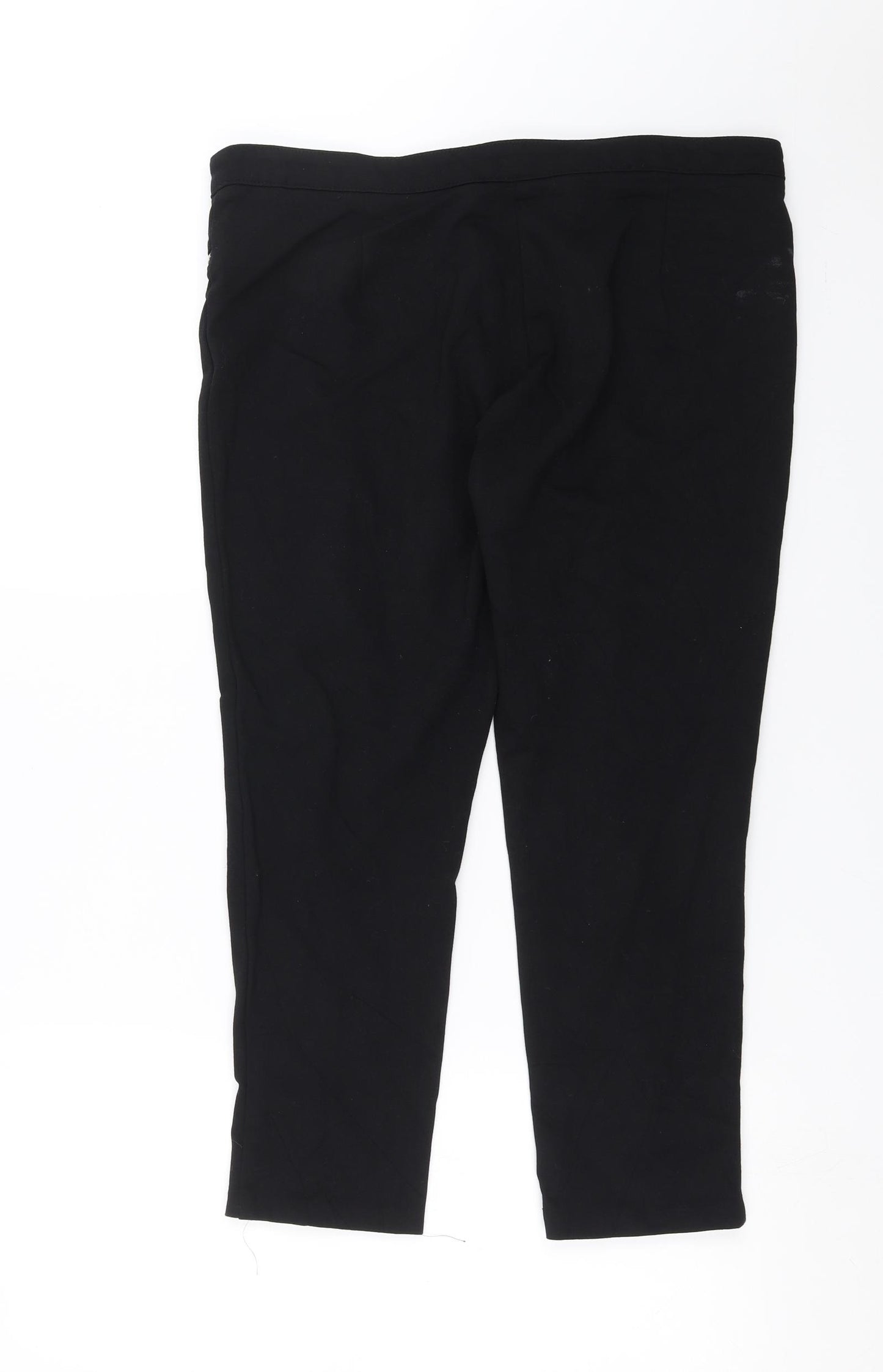 F&F Womens Black   Cropped Trousers Size 16 L23 in