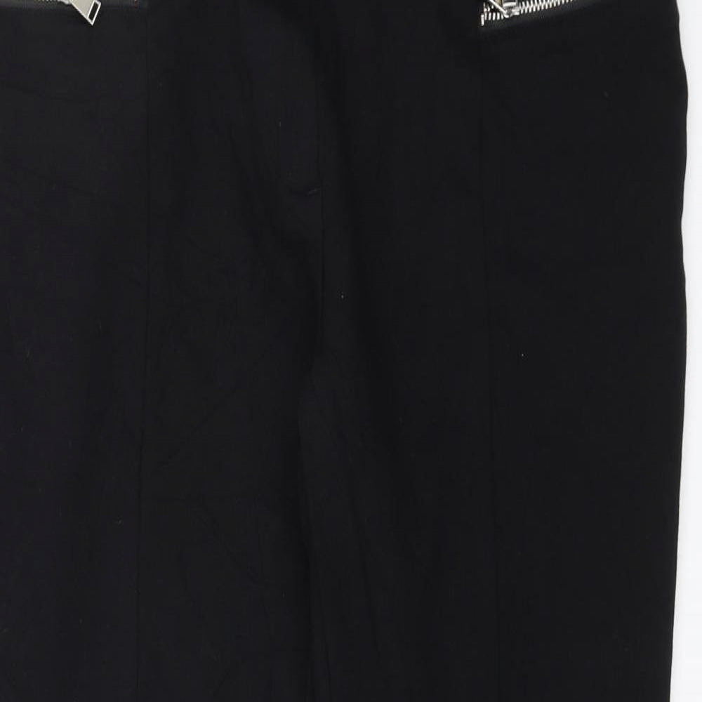 F&F Womens Black   Cropped Trousers Size 16 L23 in
