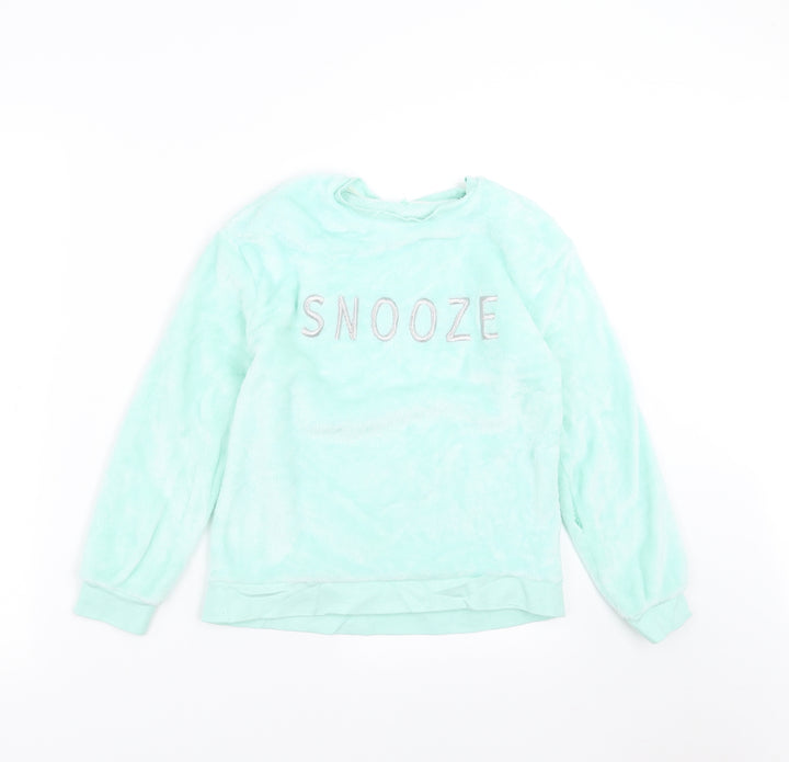 George Girls Green Solid  Top Pyjama Top Size 9-10 Years  - snooze