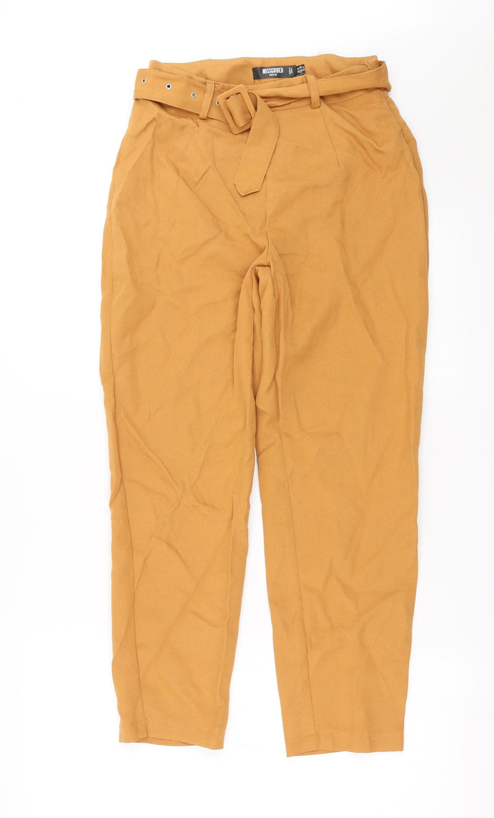 Missguided Womens Brown   Trousers  Size 8 L25 in