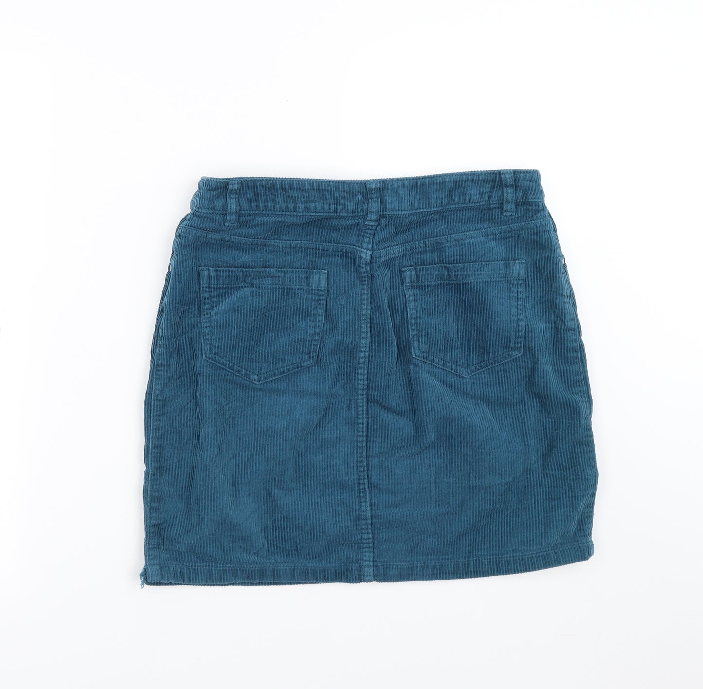 TU Womens Blue  Corduroy A-Line Skirt Size 10