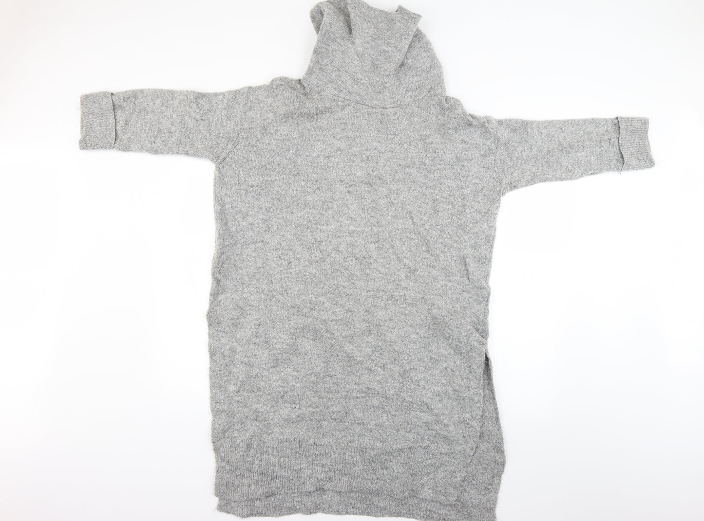 River Island Womens Grey Batik Knit Jumper Dress  Size 8