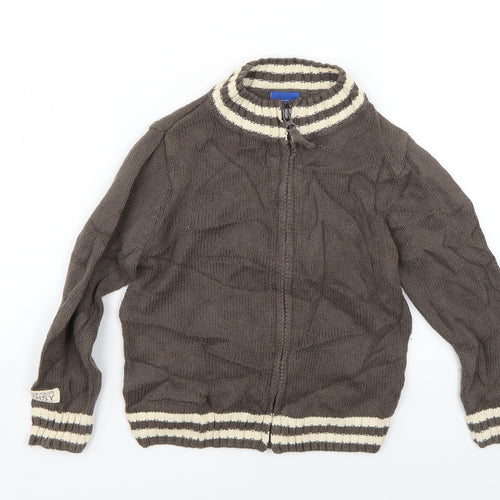 Cherokee Boys Brown  Knit Cardigan Jumper Size 3 Years