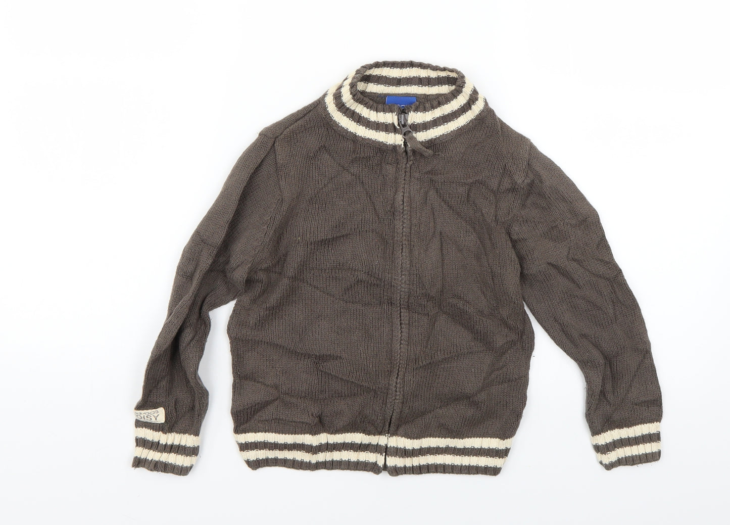 Cherokee Boys Brown  Knit Cardigan Jumper Size 3 Years