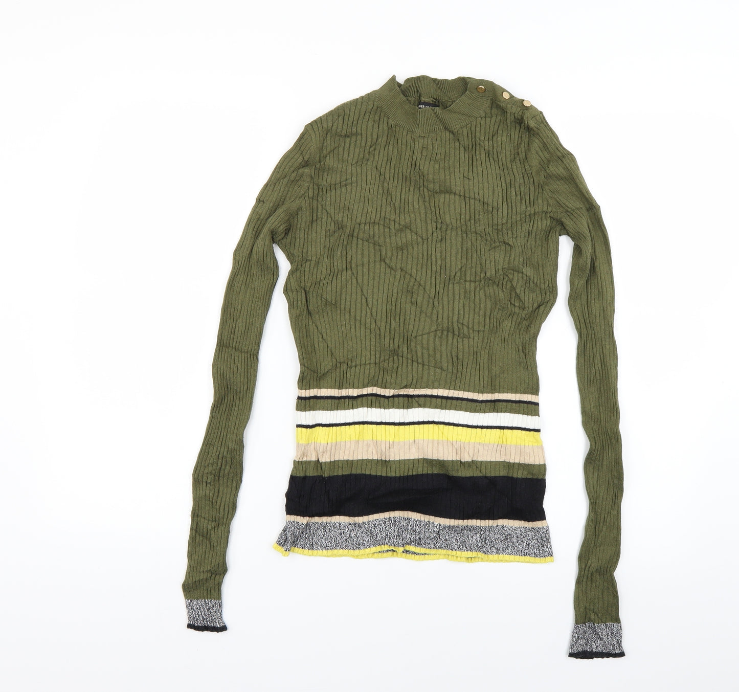 River Island Womens Green  Knit Pullover Jumper Size 8