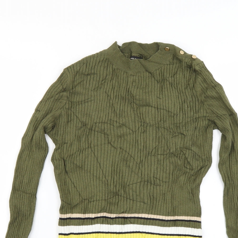 River Island Womens Green  Knit Pullover Jumper Size 8