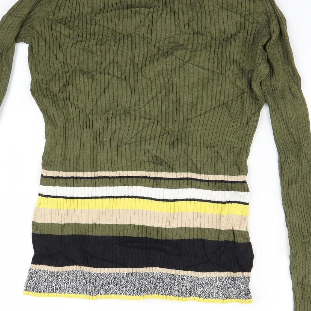 River Island Womens Green  Knit Pullover Jumper Size 8