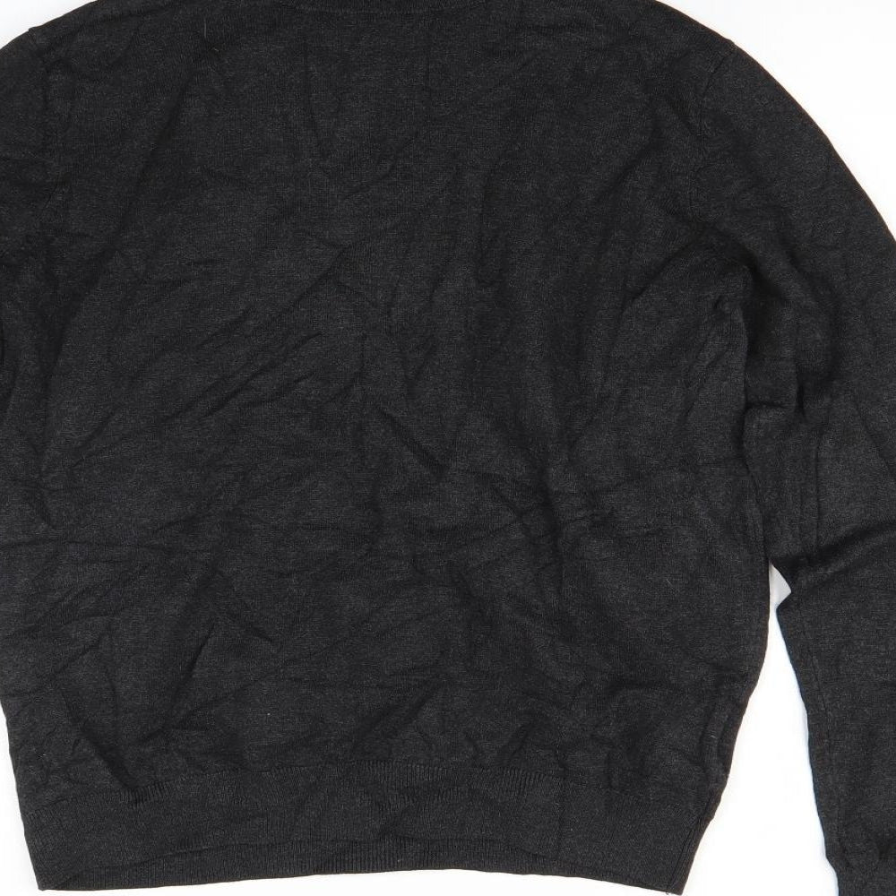 H&M Womens Grey  Knit Pullover Jumper Size M
