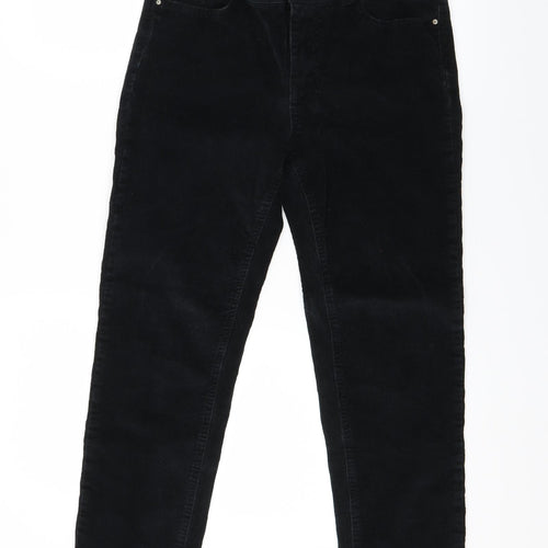 Tru Womens Black  Corduroy Capri Jeans Size 10 L24 in