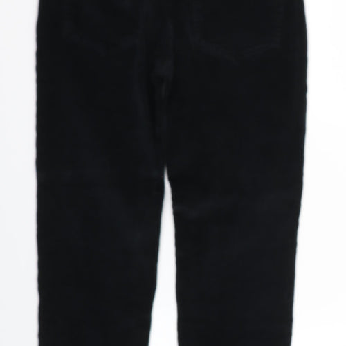 Tru Womens Black  Corduroy Capri Jeans Size 10 L24 in
