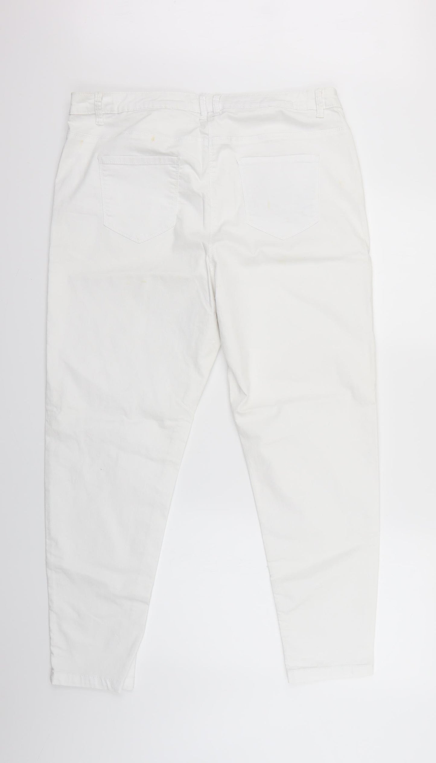 George Womens White  Denim Skinny Jeans Size 18 L26 in