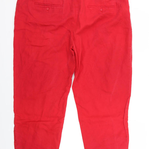 Marks and Spencer Womens Red   Tapered Jeans Size 20 L23 in