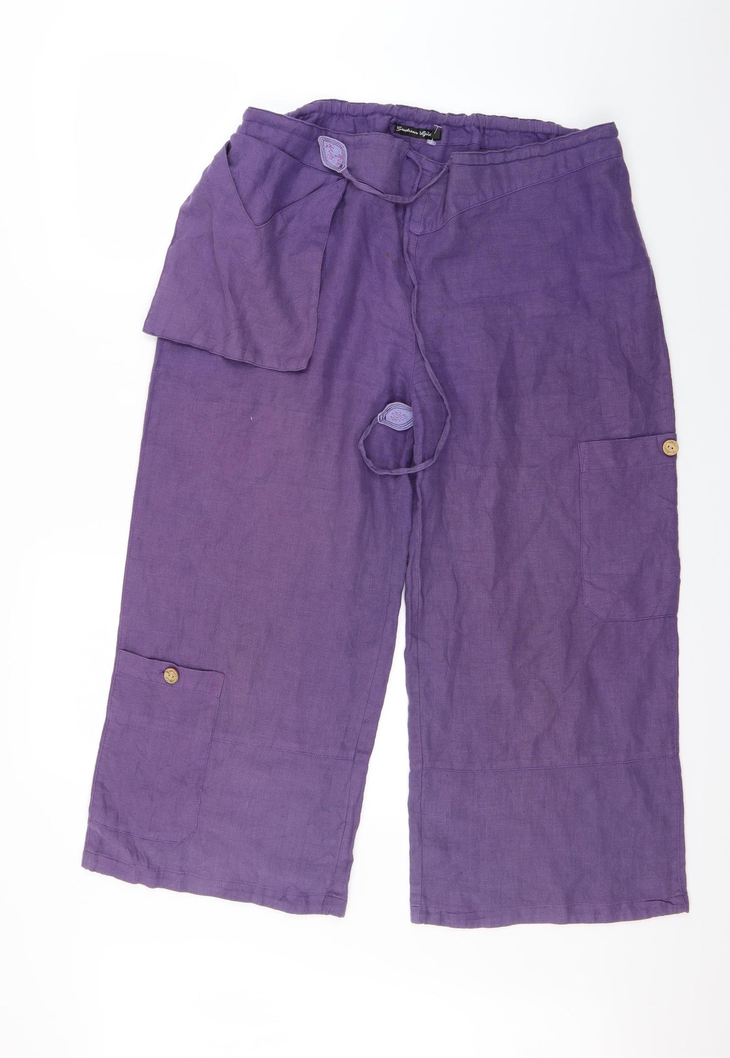 Preworn Womens Purple   Cropped Trousers Size M L22 in