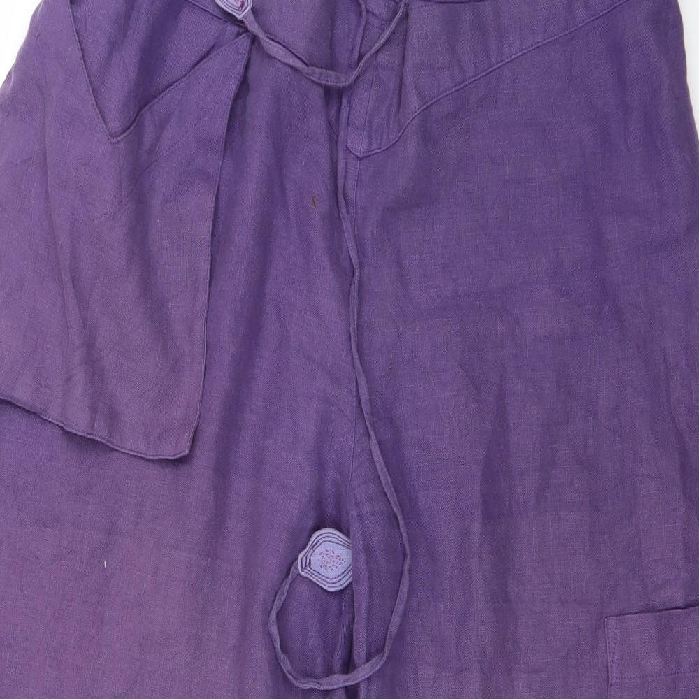 Preworn Womens Purple   Cropped Trousers Size M L22 in