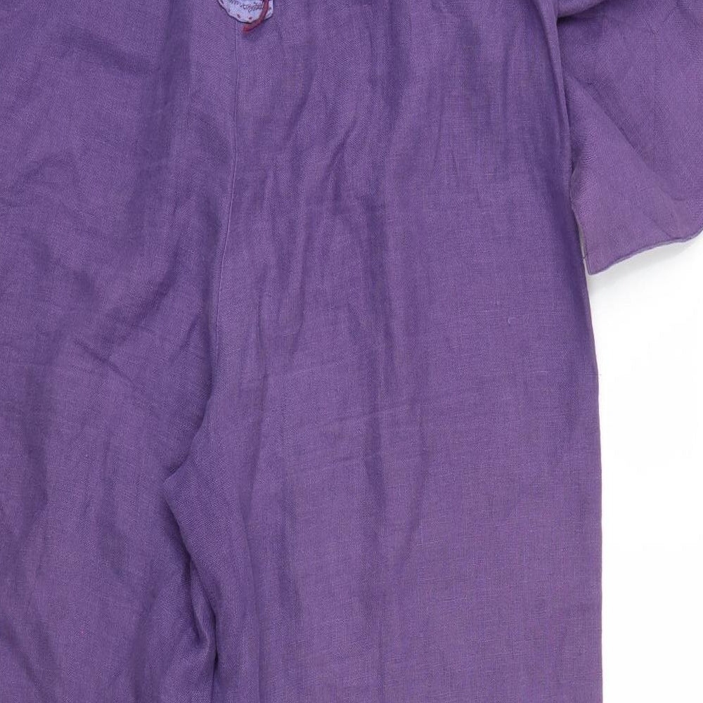 Preworn Womens Purple   Cropped Trousers Size M L22 in