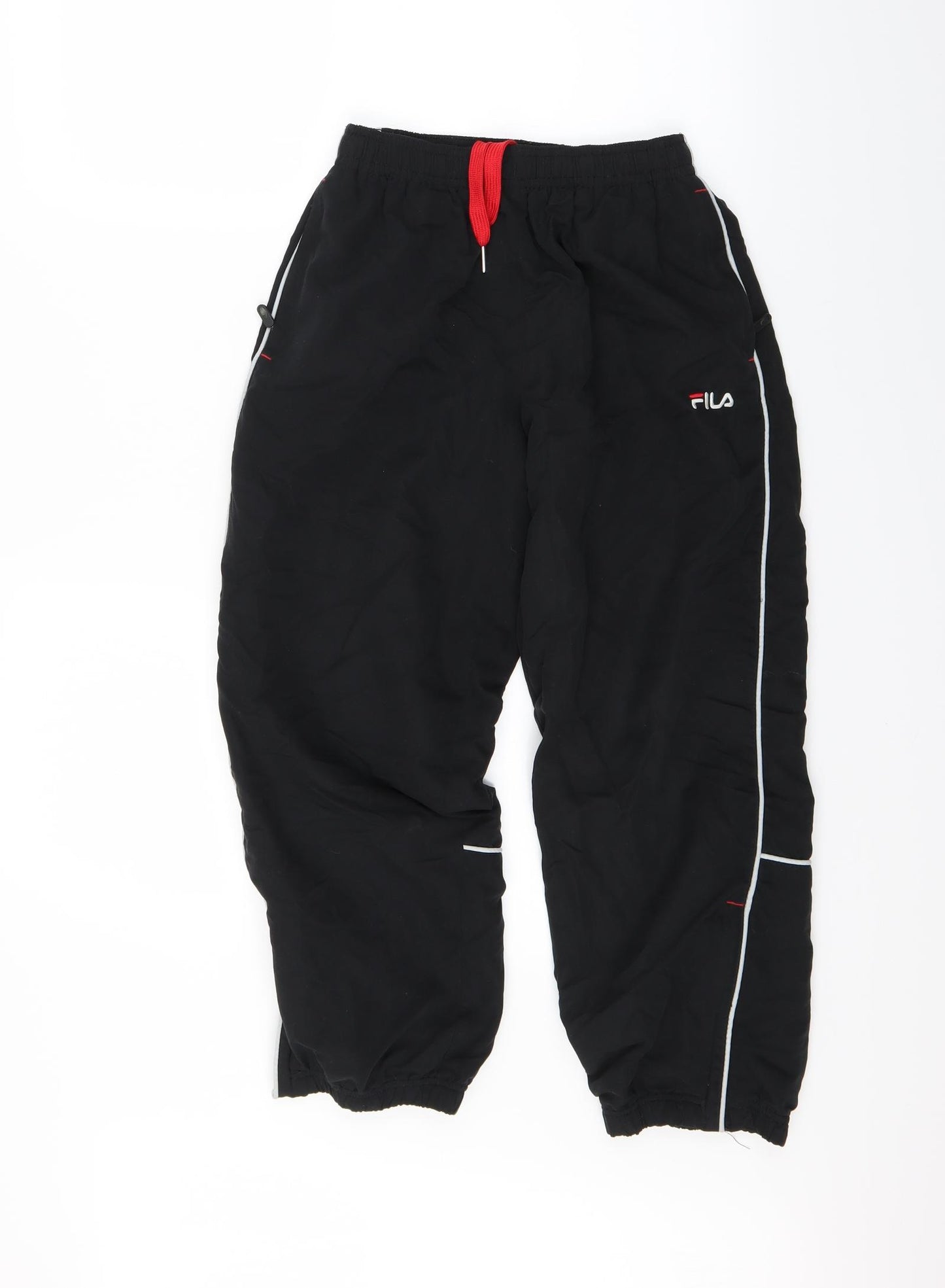 FILA Boys Black   Pedal Pusher Trousers Size M