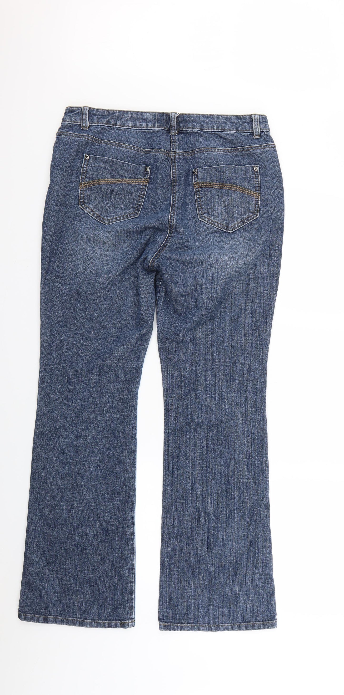 John Roca Womens Blue  Denim Bootcut Jeans Size 12 L28 in