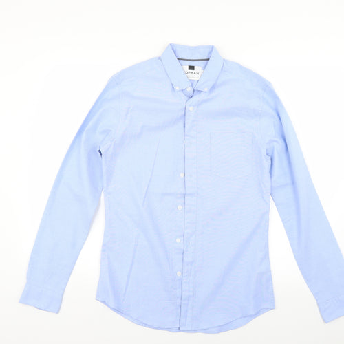 Topman Mens Blue    Button-Up Size S