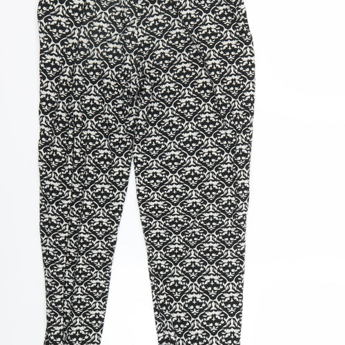 QED Womens White Floral  Jogger Leggings Size S L25 in