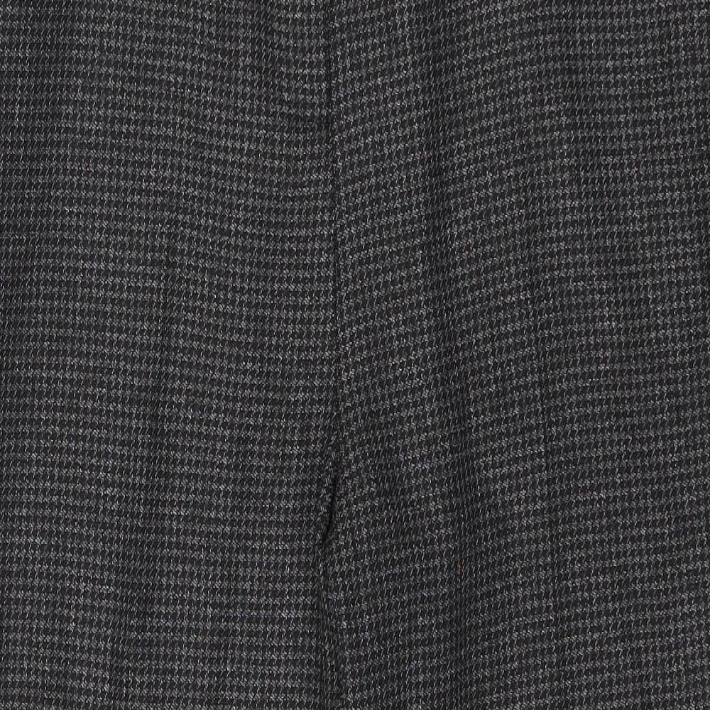 TU Womens Grey Houndstooth  Trousers  Size 14 L25 in
